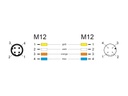 Delock Patchkabel M12-M12 SF/UTP, 5 m, 4 Pin D-kodiert PROFINET