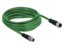 Delock Patchkabel M12-M12 SF/UTP, 5 m, 4 Pin D-kodiert PROFINET
