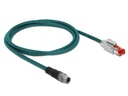 Delock Patchkabel RJ-45-M12 Cat 5e, SF/UTP, 1 m, Blau