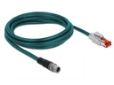 Delock Patchkabel RJ-45-M12 Cat 5e, SF/UTP, 2 m, Blau