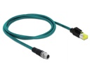Delock Patchkabel RJ-45-M12 Cat 6A, S/FTP, 1 m, Blau