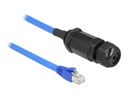 Delock Patchkabel RJ45 zu RJ45 Cat 6, S/FTP, 0.25 m, Blau; Schwarz