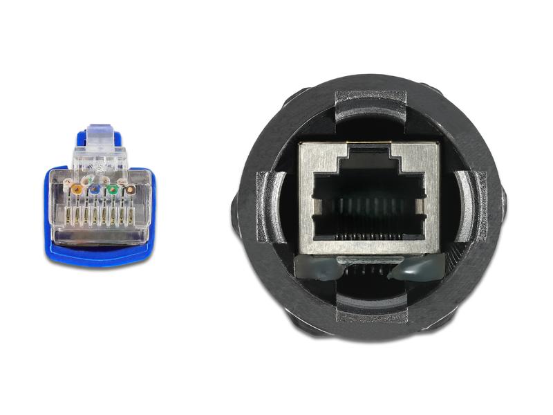 Delock Patchkabel RJ45 zu RJ45 Cat 6, S/FTP, 0.25 m, Blau; Schwarz