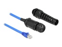 Delock Patchkabel RJ45 zu RJ45 Cat 6, S/FTP, 0.25 m, Blau; Schwarz