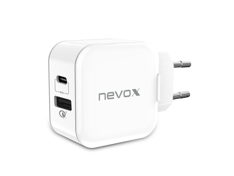 Nevox USB-Wandladegerät USB-C Power Delivery + QC 3.0 18 W