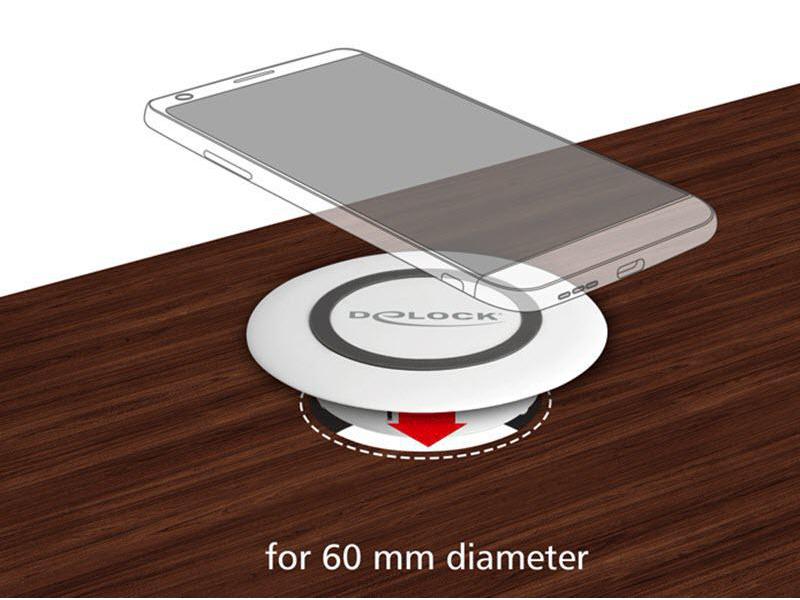 Delock Wireless Charger 65918  für Tischeinbau