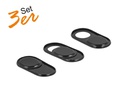 Delock Adapter Webcam-Abdeckung 3er Set, selbstklebend, schwarz