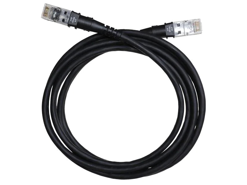 Patchsee Patchkabel ThinPATCH Cat 6A, U/UTP, 0.9 m, Schwarz 10 Stück
