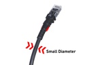 Patchsee Patchkabel ThinPATCH Cat 6A, U/UTP, 0.9 m, Schwarz 10 Stück