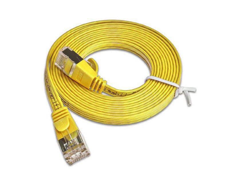 SLIM Slimpatchkabel  Cat 6, STP, 0.1 m, Gelb