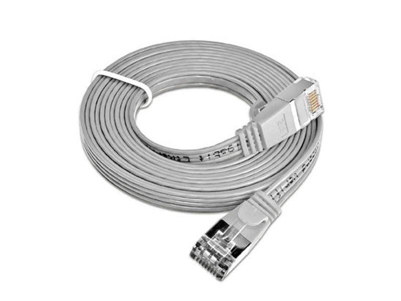SLIM Slimpatchkabel  Cat 6, STP, 0.1 m, Grau