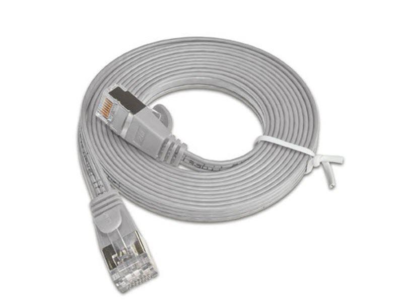 SLIM Slimpatchkabel  Cat 6, STP, 0.1 m, Grau