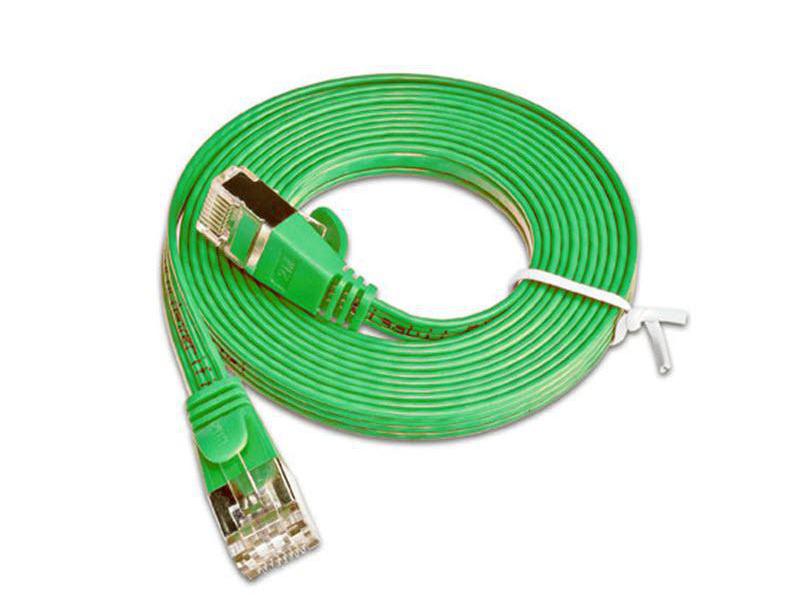 SLIM Slimpatchkabel  Cat 6, STP, 0.1 m, Grün