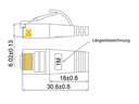 SLIM Slimpatchkabel  Cat 6, STP, 0.1 m, Grün