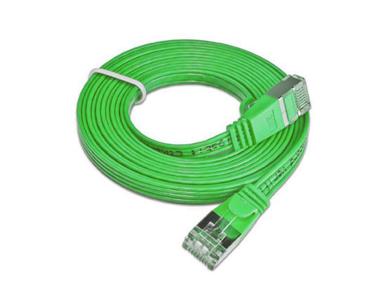 SLIM Slimpatchkabel  Cat 6, STP, 0.1 m, Grün