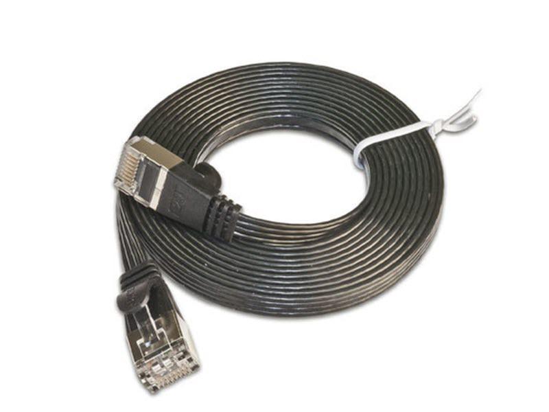 SLIM Slimpatchkabel  Cat 6, STP, 0.1 m, Schwarz