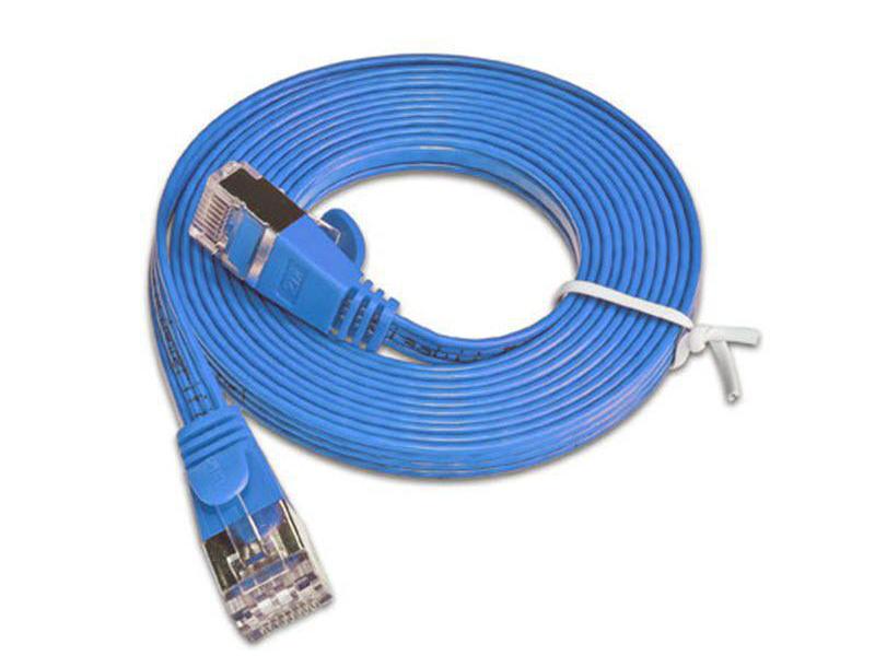 SLIM Slimpatchkabel  Cat 6, STP, 0.15 m, Blau