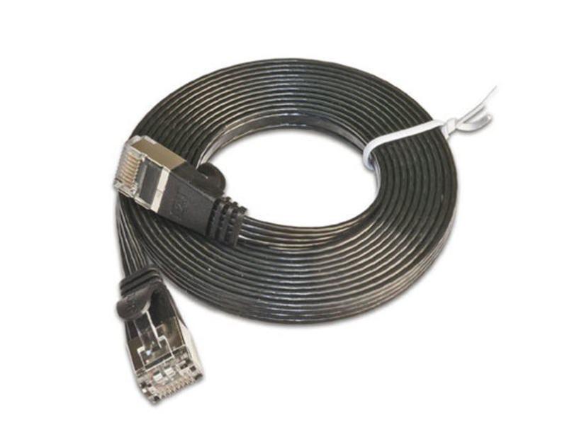 SLIM Slimpatchkabel  Cat 6, STP, 0.15 m, Schwarz
