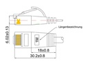 SLIM Slimpatchkabel  Cat 6, STP, 0.15 m, Schwarz