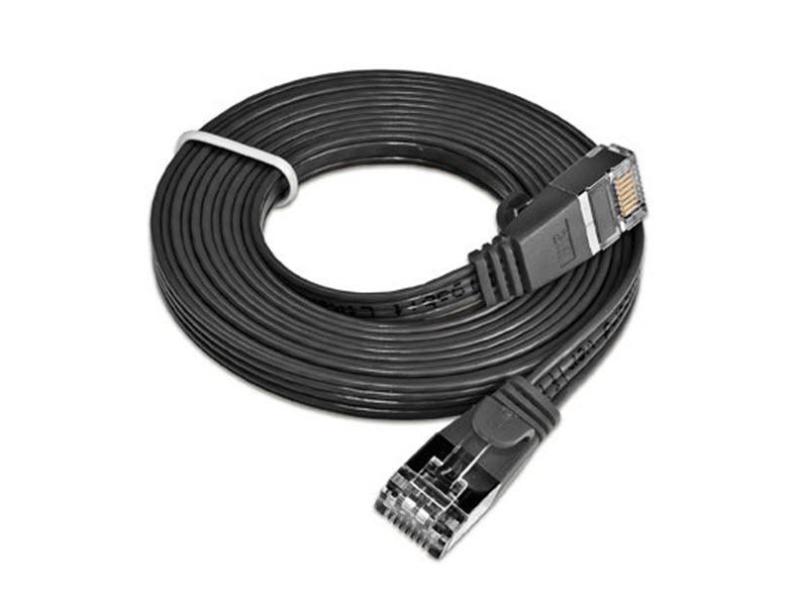 SLIM Slimpatchkabel  Cat 6, STP, 0.15 m, Schwarz