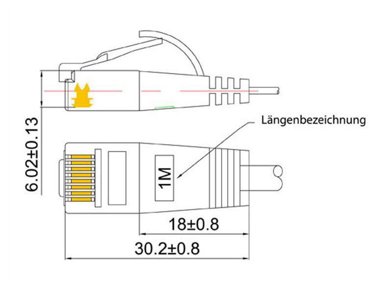 SLIM Slimpatchkabel  Cat 6, STP, 0.15 m, Weiss