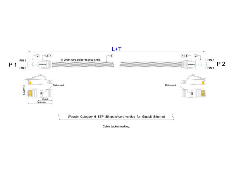 SLIM Slimpatchkabel  Cat 6, STP, 0.25 m, Gelb