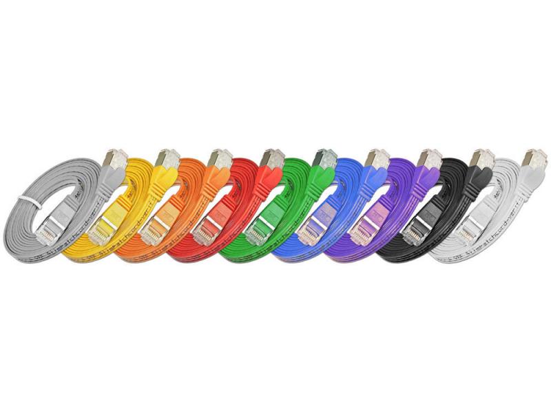 SLIM Slimpatchkabel  Cat 6, STP, 0.25 m, Grau