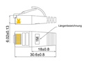 SLIM Slimpatchkabel  Cat 6, STP, 0.25 m, Grün