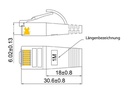 SLIM Slimpatchkabel  Cat 6, STP, 0.25 m, Schwarz