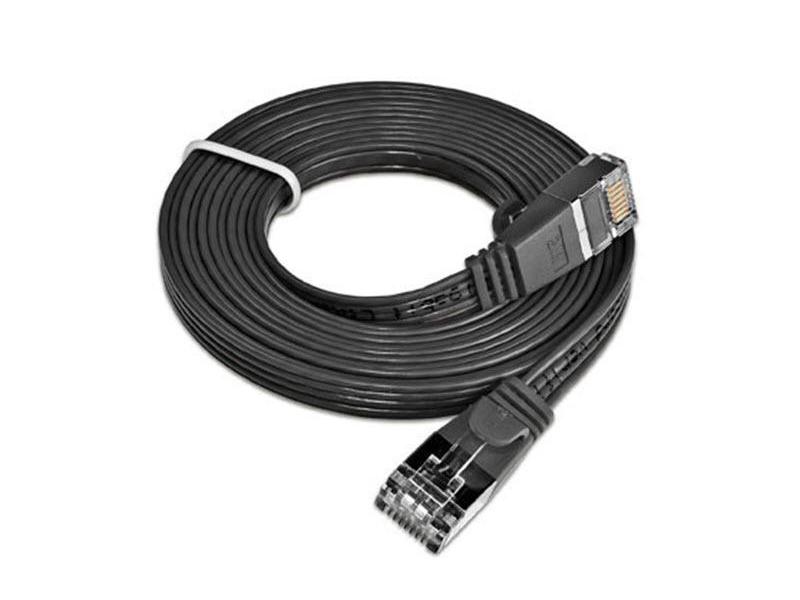 SLIM Slimpatchkabel  Cat 6, STP, 0.25 m, Schwarz