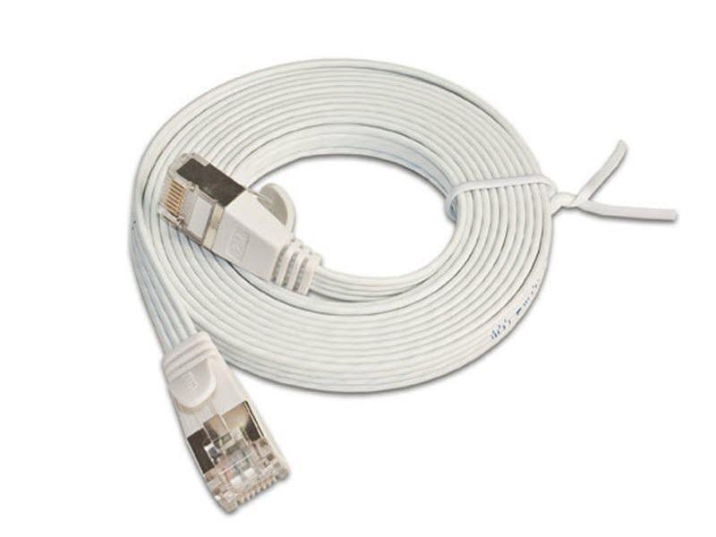 SLIM Slimpatchkabel  Cat 6, STP, 0.25 m, Weiss