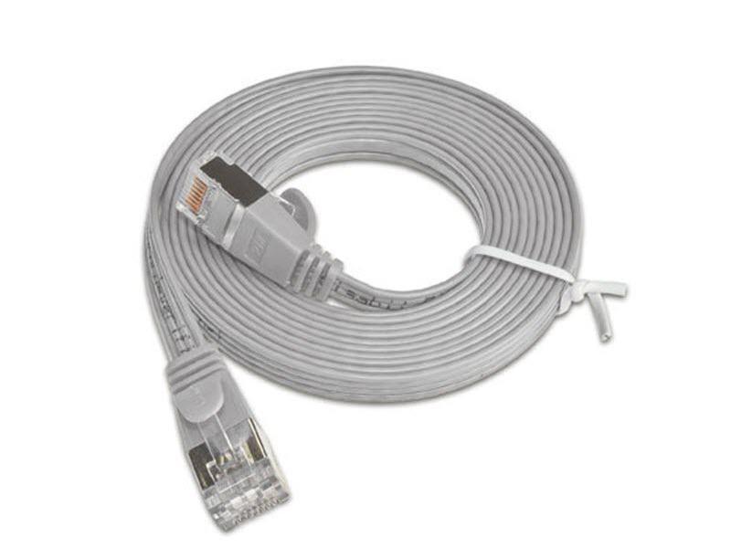 SLIM Slimpatchkabel  Cat 6, STP, 0.5 m, Grau