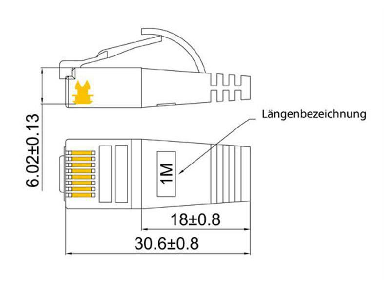 SLIM Slimpatchkabel  Cat 6, STP, 0.5 m, Grün