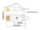 SLIM Slimpatchkabel  Cat 6, STP, 0.5 m, Rot