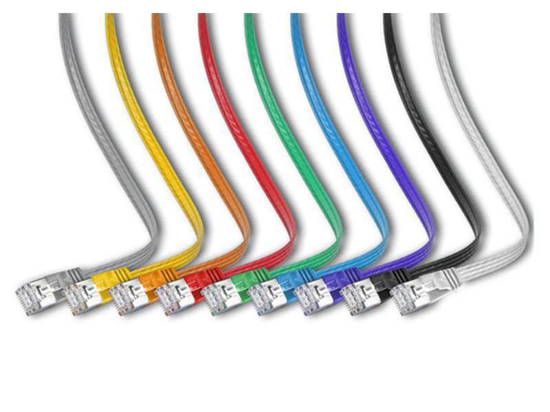 SLIM Slimpatchkabel  Cat 6, STP, 0.75 m, Blau