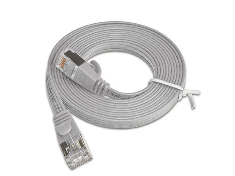 SLIM Slimpatchkabel  Cat 6, STP, 0.75 m, Grau
