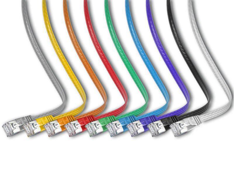 SLIM Slimpatchkabel  Cat 6, STP, 0.75 m, Grau