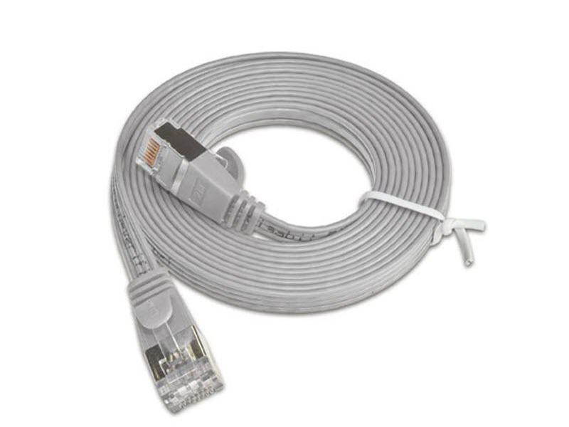 SLIM Slimpatchkabel  Cat 6, STP, 1 m, Grau