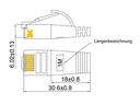 SLIM Slimpatchkabel  Cat 6, STP, 1 m, Rot