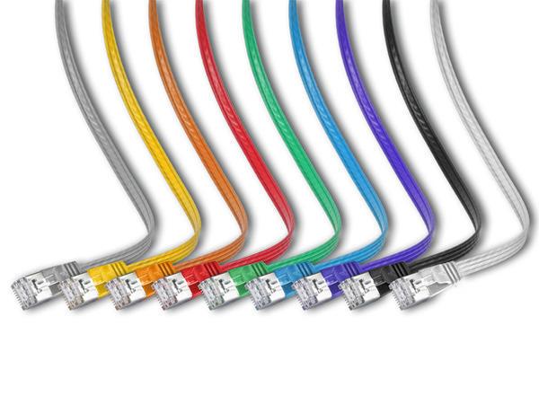 SLIM Slimpatchkabel  Cat 6, STP, 1 m, Schwarz
