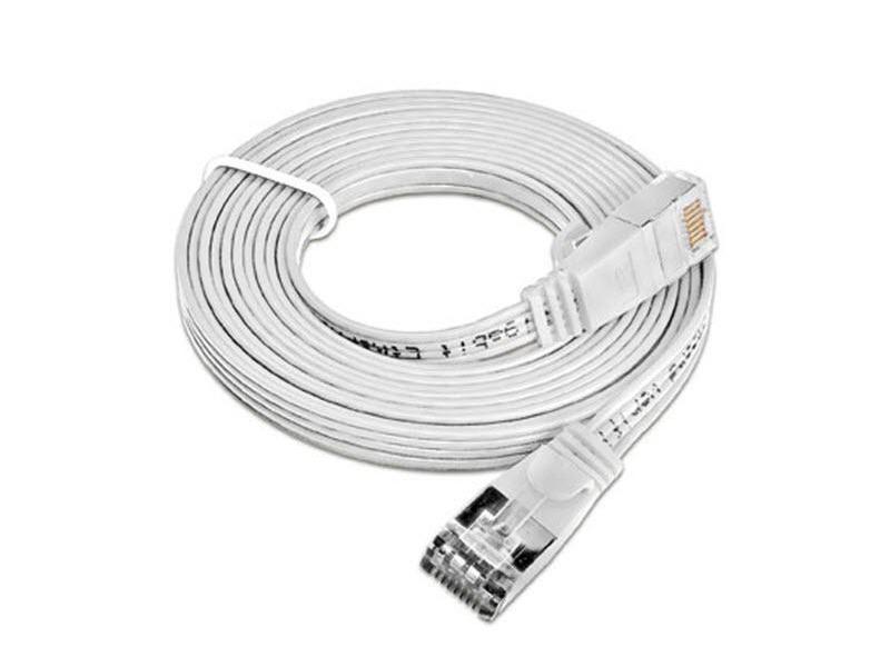 SLIM Slimpatchkabel  Cat 6, STP, 1 m, Weiss