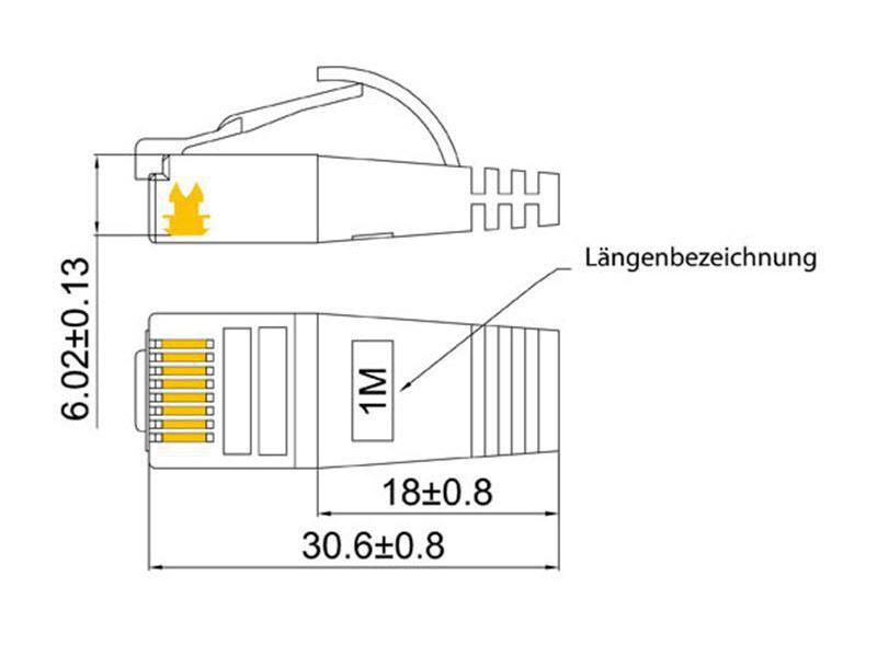 SLIM Slimpatchkabel  Cat 6, STP, 1.5 m, Gelb