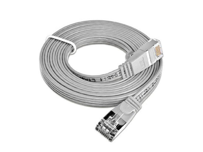 SLIM Slimpatchkabel  Cat 6, STP, 10 m, Grau