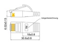 SLIM Slimpatchkabel  Cat 6, STP, 10 m, Rot