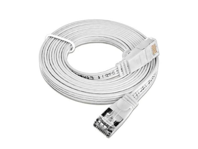 SLIM Slimpatchkabel  Cat 6, STP, 10 m, Weiss