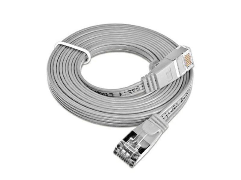 SLIM Slimpatchkabel  Cat 6, STP, 15 m, Grau