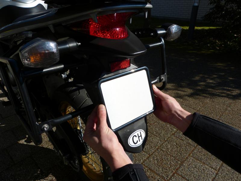 EASYKLICK Kennzeichenhalter Moto Chrom