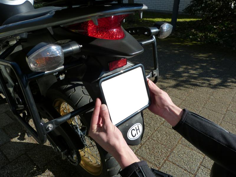 EASYKLICK Kennzeichenhalter Moto Chrom