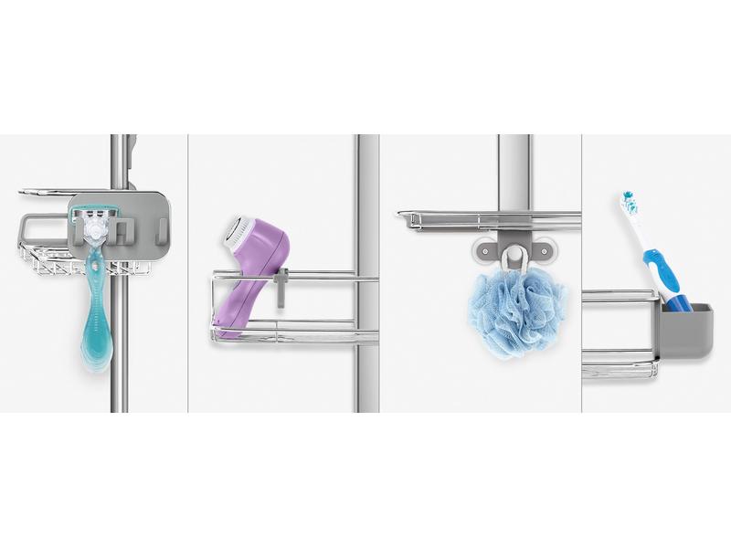 Simplehuman Duschmittelhalter Shower Caddy 70 - 100 cm, Silber