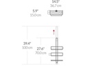 Simplehuman Duschmittelhalter Shower Caddy 70 - 100 cm, Silber